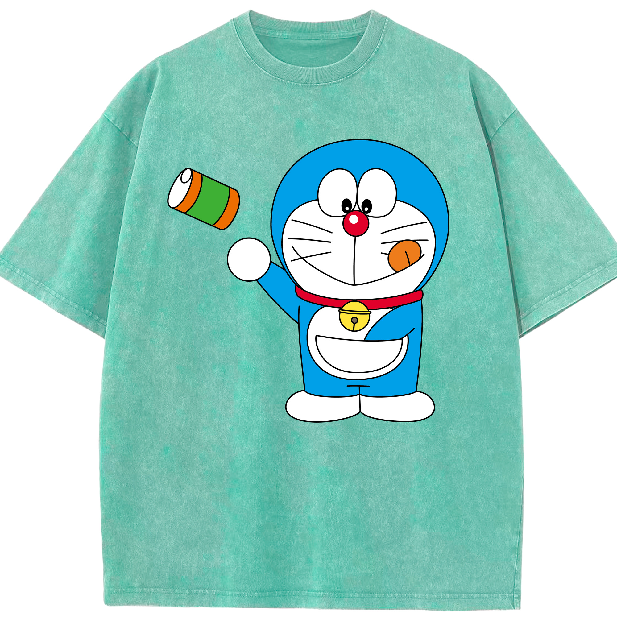 （画像用） ドラえもん Doraemon 綿100% ヴィンテージ風 半袖Tシャツ（フロントプリント）